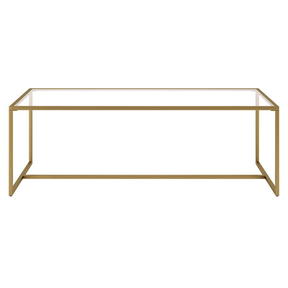 Meyer&Cross Pico 47.25 in. Deep Gold Rectangular Glass Coffee Table