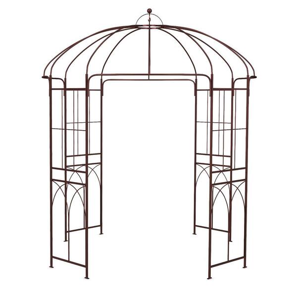 WELLFOR 100.8 in. x 84 in. Birdcage Shape Garden Arbor