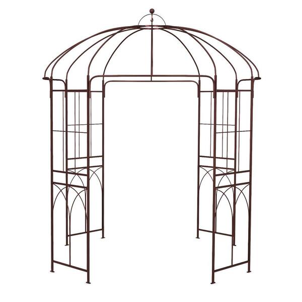 WELLFOR 100.8 in. x 84 in. Birdcage Shape Garden Arbor