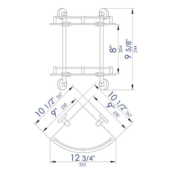 ALFI AB9547 Polished Chrome Wall Mounted Glass Shower Shelf