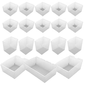 Probin Slatwall Clear Storage Bin Kit (18-Pack)