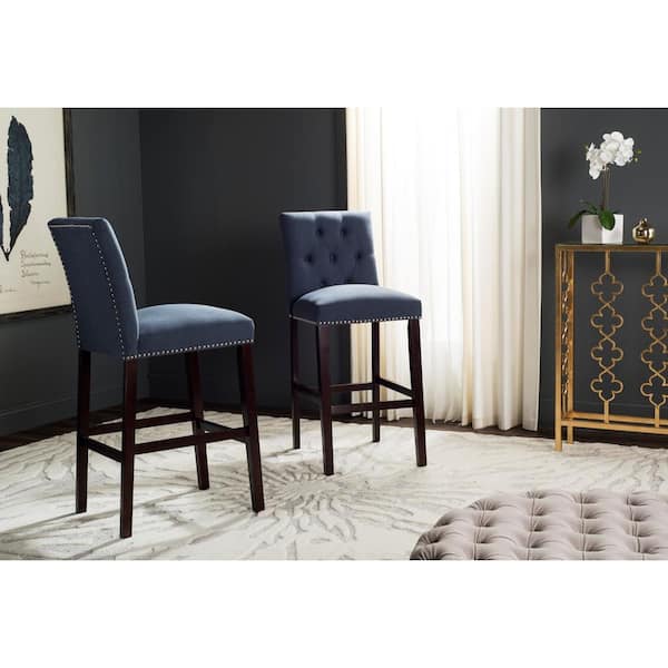 Norah 31.5 in. Bar Stool in Navy (Set of 2)