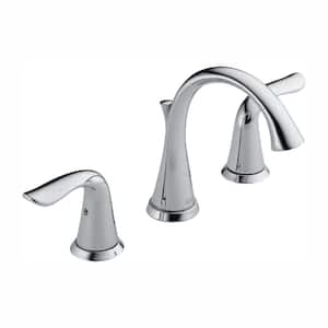 Lahara 8 in. Widespread 2-Handle Bathroom Faucet with Metal Drain Assembly in Chrome