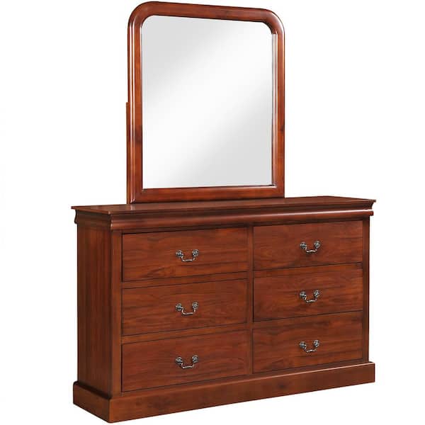 Mirror Bedroom Dresser 6 Drawers, Dressers With Mirror For Bedroom