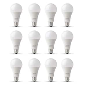 100-Watt Equivalent A21 Non-Dimmable CEC Title 20 90+ CRI E26 Medium Base LED Light Bulb, Bright White 3000K (12-Pack)