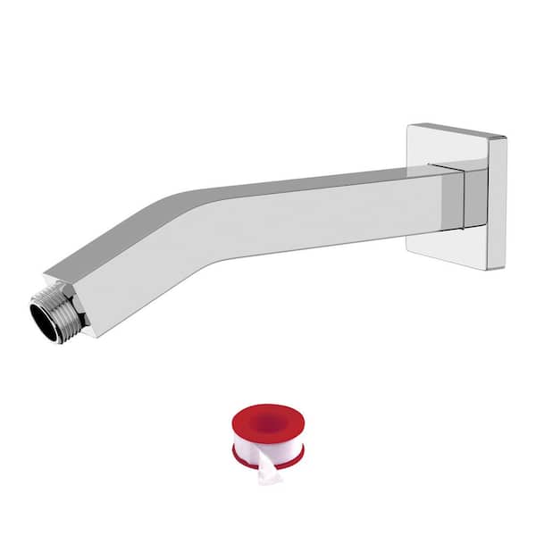LORDEAR 6.8 Inch Chrome Wall Mount Shower Arm with Flange for Rain Shower Head