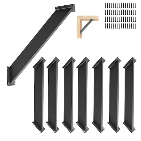 8 Pcs 45 Degree Angle Support Brackets, Pergola Kit Heavy Duty Connector for Pergola Gazebos, Black Powder Coated