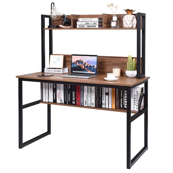Buy Multi-Functions Computer Desk with Storage Draws，Office Desk with  Bookshelves & Reversible File Cabinet， Study Writing Desk with Host Storage  & Pull-Out Keyboard Tray (White) Online at desertcartSeychelles