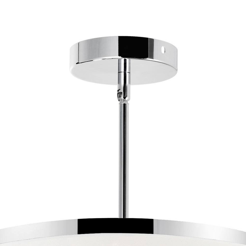 Chrome Drum Shade Black Chandelier with Crystals
