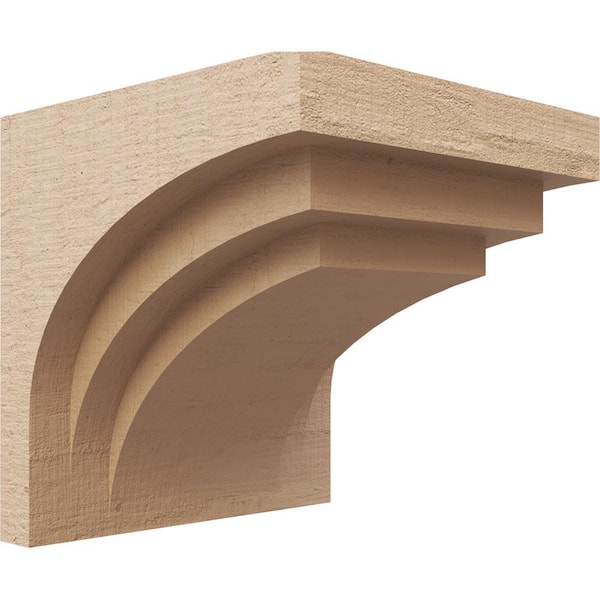Ekena Millwork 9 in. x 9 in. x 9 in. Wide Rockford Rough Cedar Woodgrain TimberThane Corbel, Primed Tan
