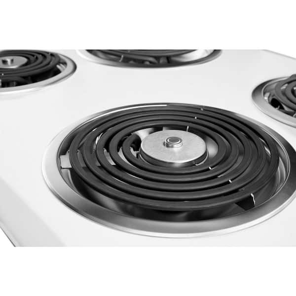 Whirlpool 21-in 2 Burners Coil Stainless Steel Electric Cooktop in the  Electric Cooktops department at