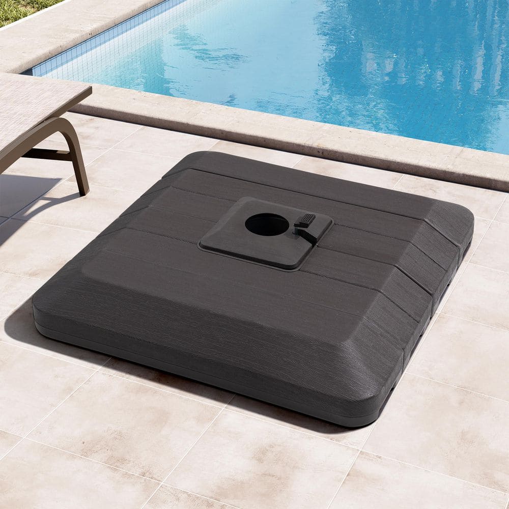 dwth37ub 86 lbs brown patio umbrella base with hidden wheels Amazon.com : Shademobile Heavy Duty Table Wheels, Bronze 200 lbs of sand Nuu Garden 3-Tier Patio Umbrella,
