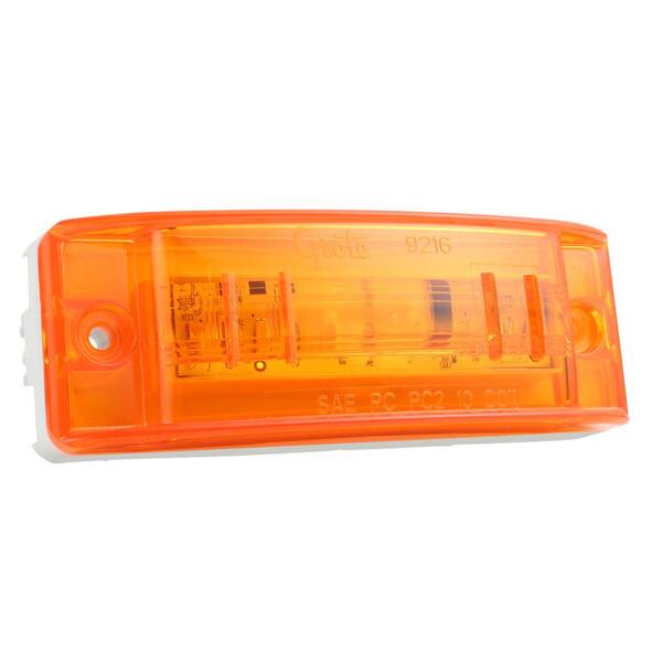 Grote SuperNova Sealed Turtleback II LED Clearance Marker Light with Optic Lens and Male Pin (PC Rated)-Amber (Bulk Pack)