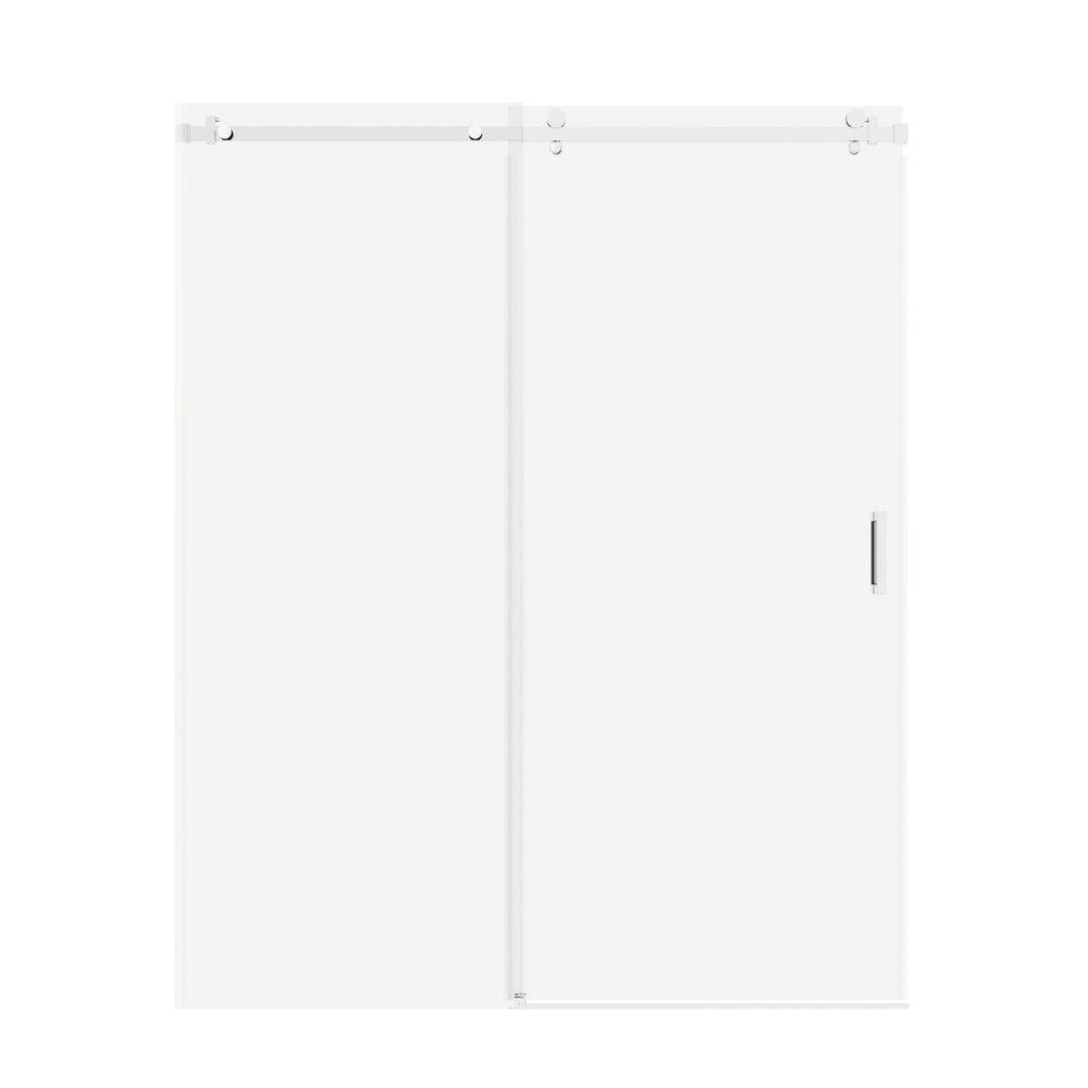56-60 in. W × 74 in. H Frameless Single Sliding Shower Door with 5/16 in. Tempered Glass, Chrome Color & Mental Hardware price history on PriceWatchPro