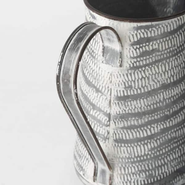 Mercana Metal Pitcher with Gray and White Finish 68058