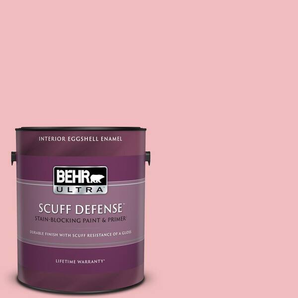 BEHR ULTRA 1 gal. #P160-2 Blush Rush Extra Durable Eggshell Enamel Interior Paint & Primer