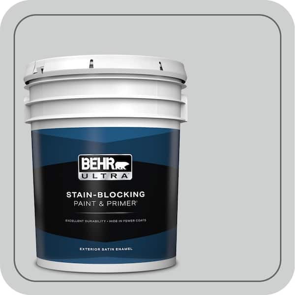 5 gal. #PPH-43 Gray Pearl Satin Enamel Exterior Paint & Primer
