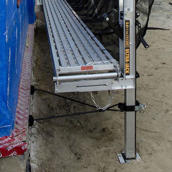 Ultra-Jack 4 in. W x 4 in. D x 3 in. H-Aluminum and Rubber Anti-Slip Base for the Ultra-Jack Aluminum Scaffolding System