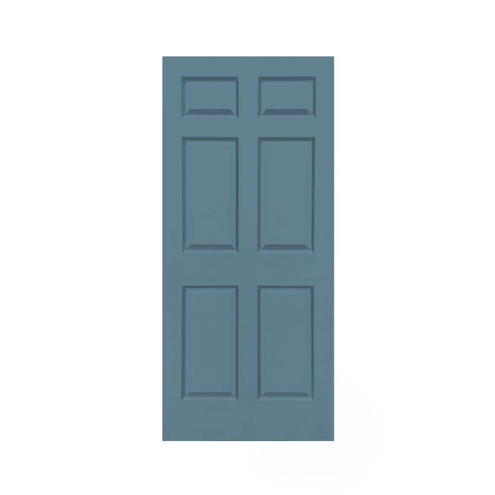 36 in. x 80 in. Dignity Blue Stained Composite MDF 6 Panel Interior Barn Door Slab price history on PriceWatchPro