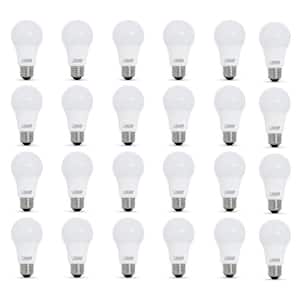 60-Watt Equivalent A19 Dimmable CEC Title 20 ENERGY STAR 90+ CRI E26 Medium LED Light Bulb, Bright White 3000K (24-Pack)