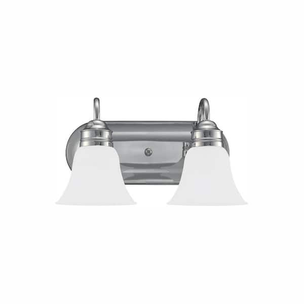 Generation Lighting Gladstone 2-Light Chrome Bath Light with LED Bulbs