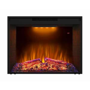 30 in. Electric Fireplace Insert with Remote Control and 1-Hour to 9-Hours Timer in Black, Overheat Protection
