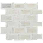 Angora Framework 12 in. x 12 in. Polished Marble Floor and Wall Tile (10 sq. ft./Case)