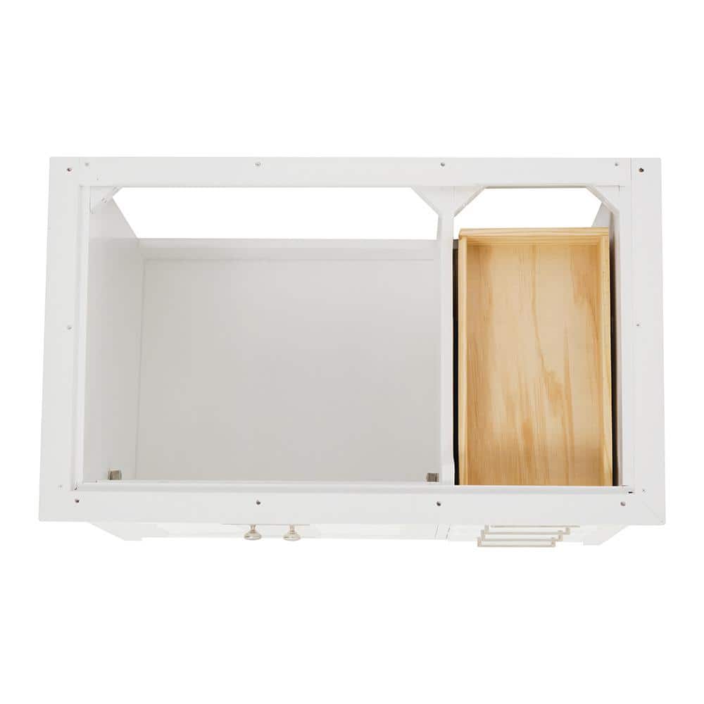 Kensington 36" White Freestanding Single Vanity Cabinet
