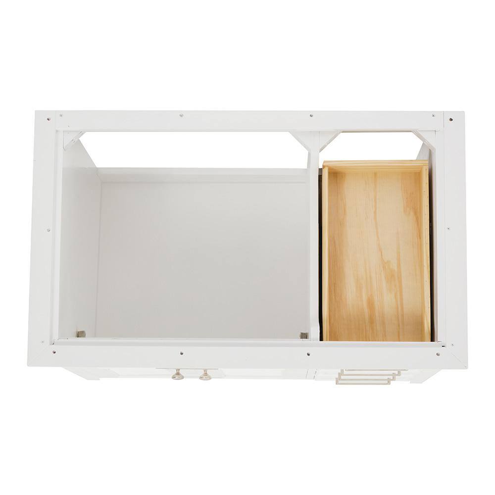 Kensington 36" White Freestanding Single Vanity Cabinet