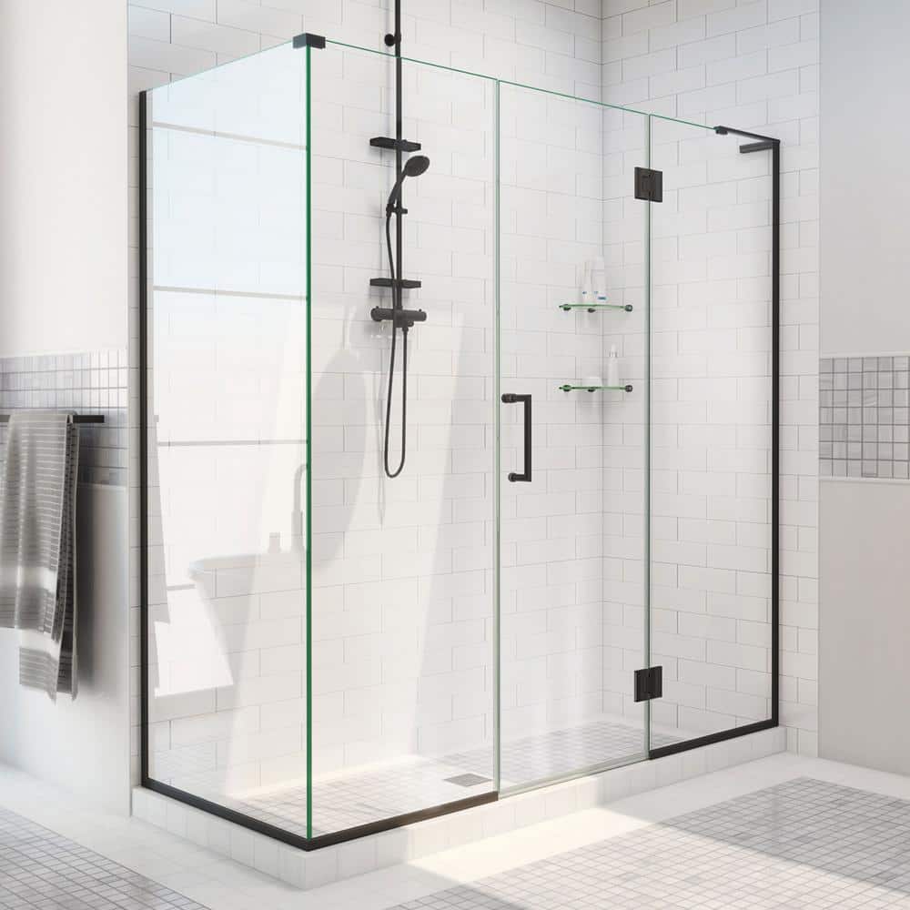 Unidoor-X 70 in. W x 30-3/8 in. D x 72 in. H Frameless Hinged Shower Enclosure in Matte Black price history on PriceWatchPro