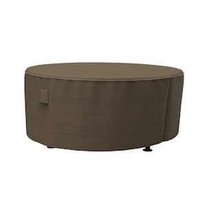 StormBlock Hillside Large Black and Tan Round Patio Table Cover