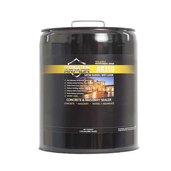 Foundation Armor 5 gal. Solvent Based Acrylic Wet Look Concrete Sealer and Paver Sealer