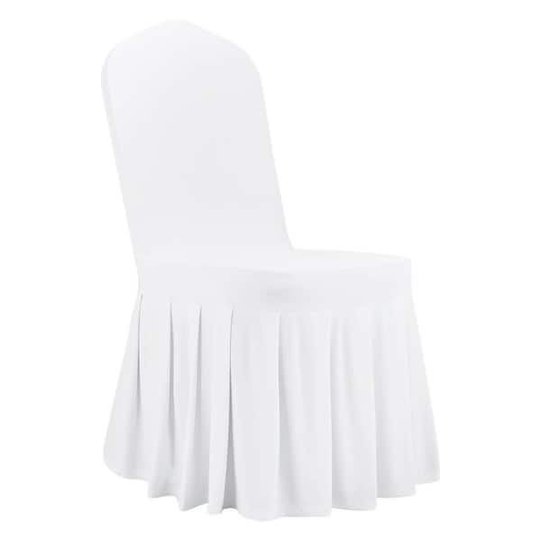 30 Piece White Chair Covers, Fits Chair Measures up to 20.08 x 17.72 x 37.4 in., Polyester Spandex Chair Cover