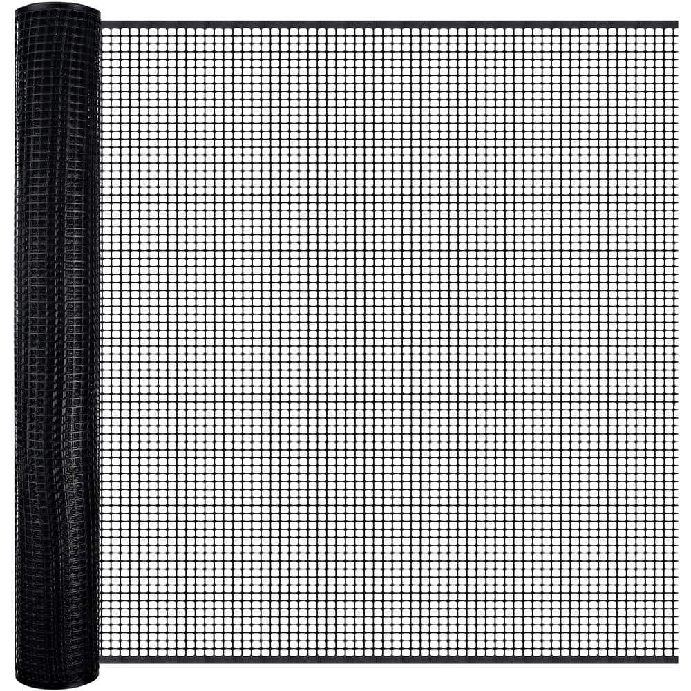 BOEN Black Plastic Hardware Net 2 ft. x 15 ft. Reinforced UV treated,  Barrier from Rabbits, Deer and Rodents, Tree Guard HN-60001 - The Home Depot