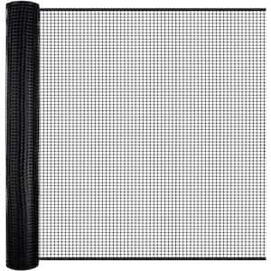 Black Plastic Hardware Net 2 ft. x 15 ft. Reinforced UV treated, Barrier from Rabbits, Deer and Rodents, Tree Guard