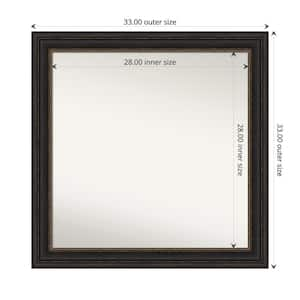 Accent Bronze 33 in. x 33 in. Custom Non-Beveled Polystyrene Antique Framed Bathroom Vanity Wall Mirror