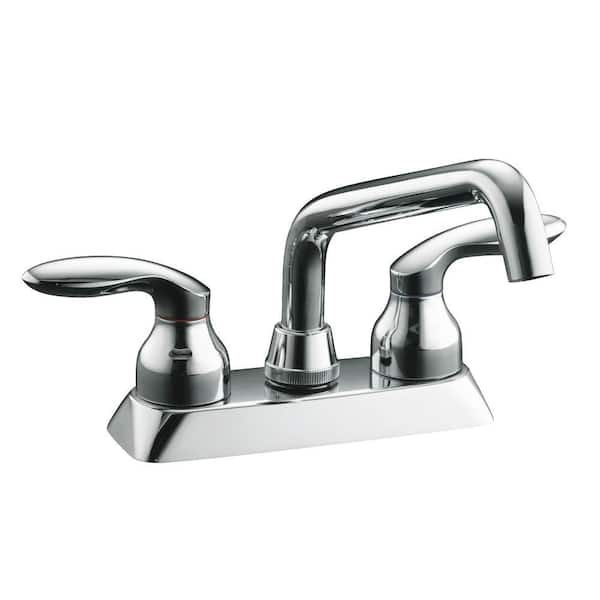 KOHLER Coralais 4 in. 2-Handle Low-Arc Bathroom Sink Faucet in Polished Chrome