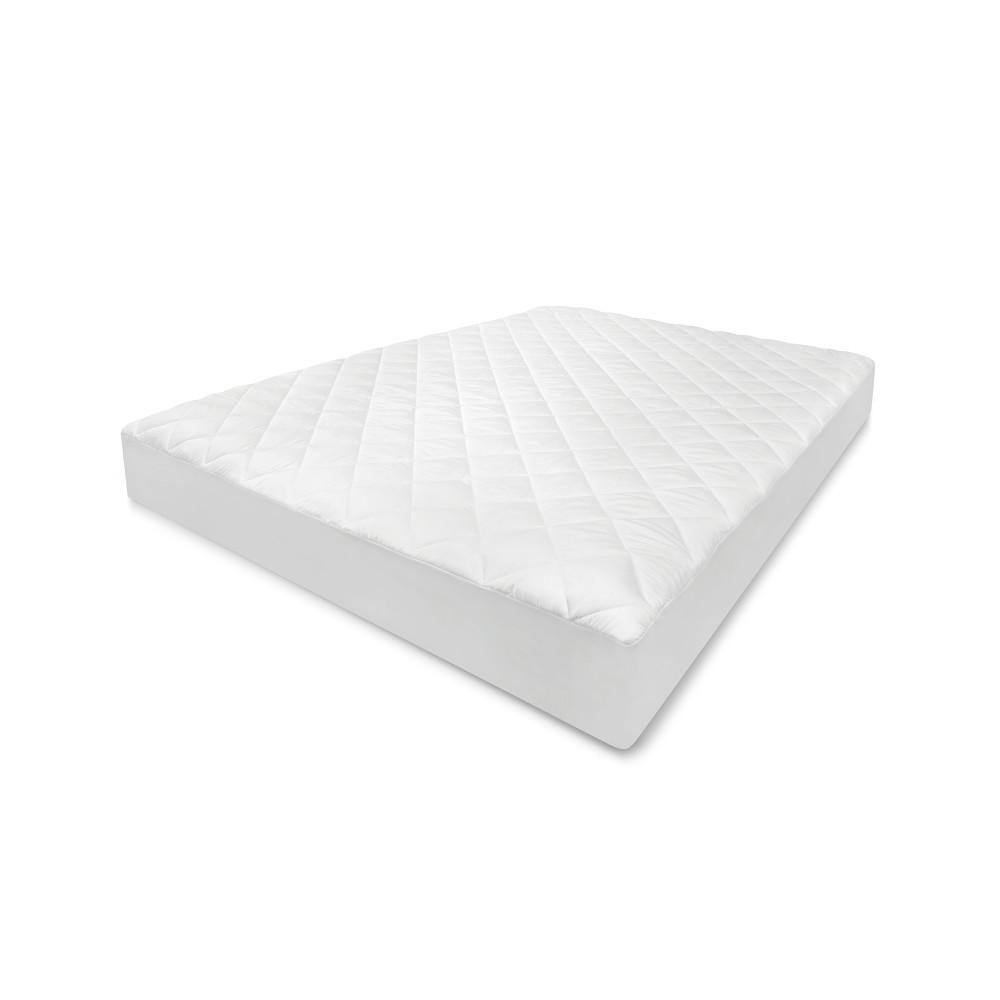 King Size Mattress Pad Hypoallergenic Waterproof COOLMAX Material White Durable 