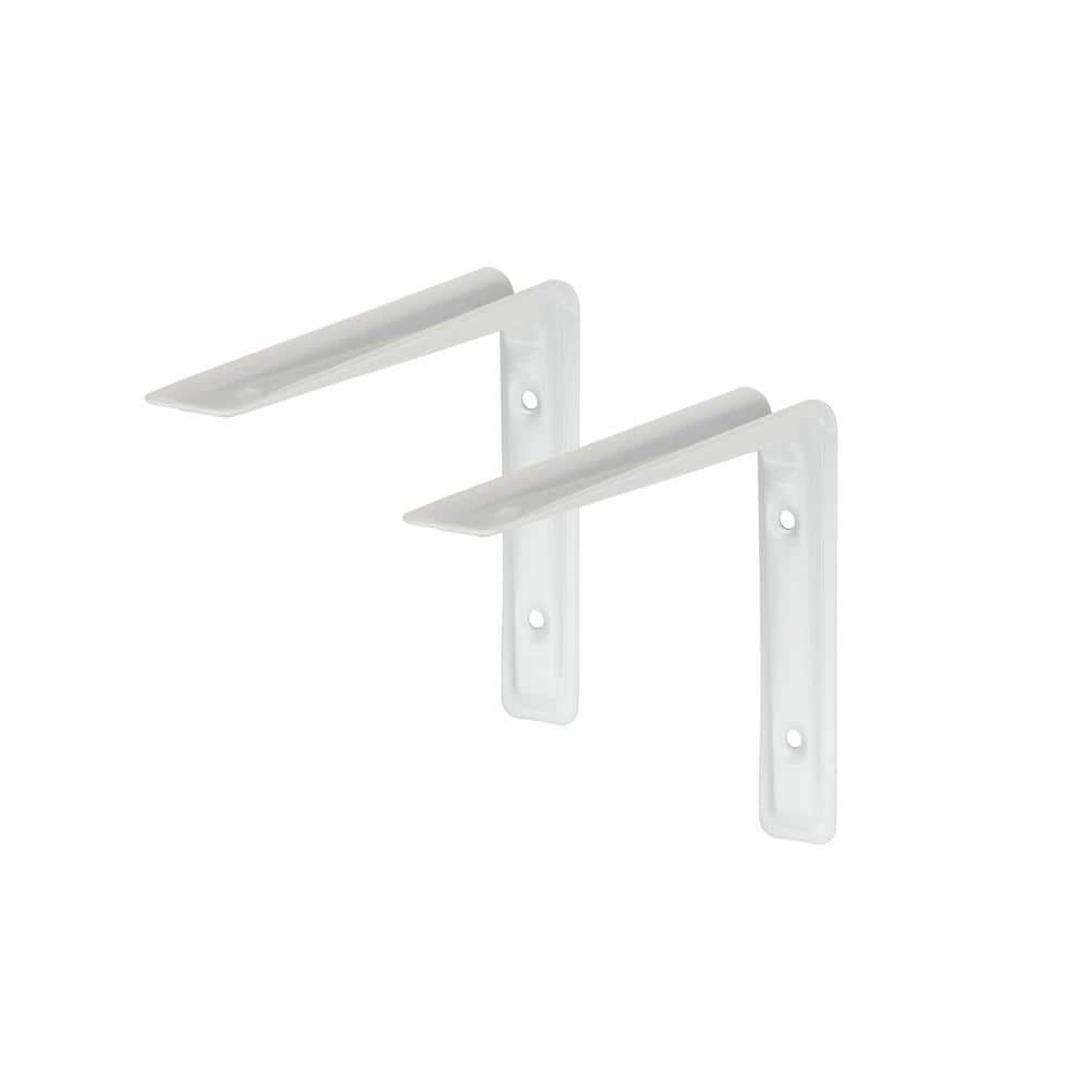 Dolle ALTURA 6.7 in. White Steel Shelf Bracket Set of 2 90580 - The ...