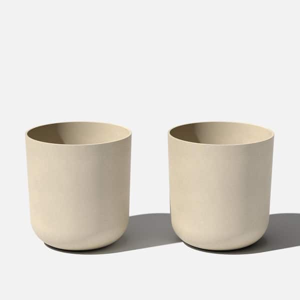 Veradek Kona 20 in. Sand Plastic Round Planter (2-Pack)