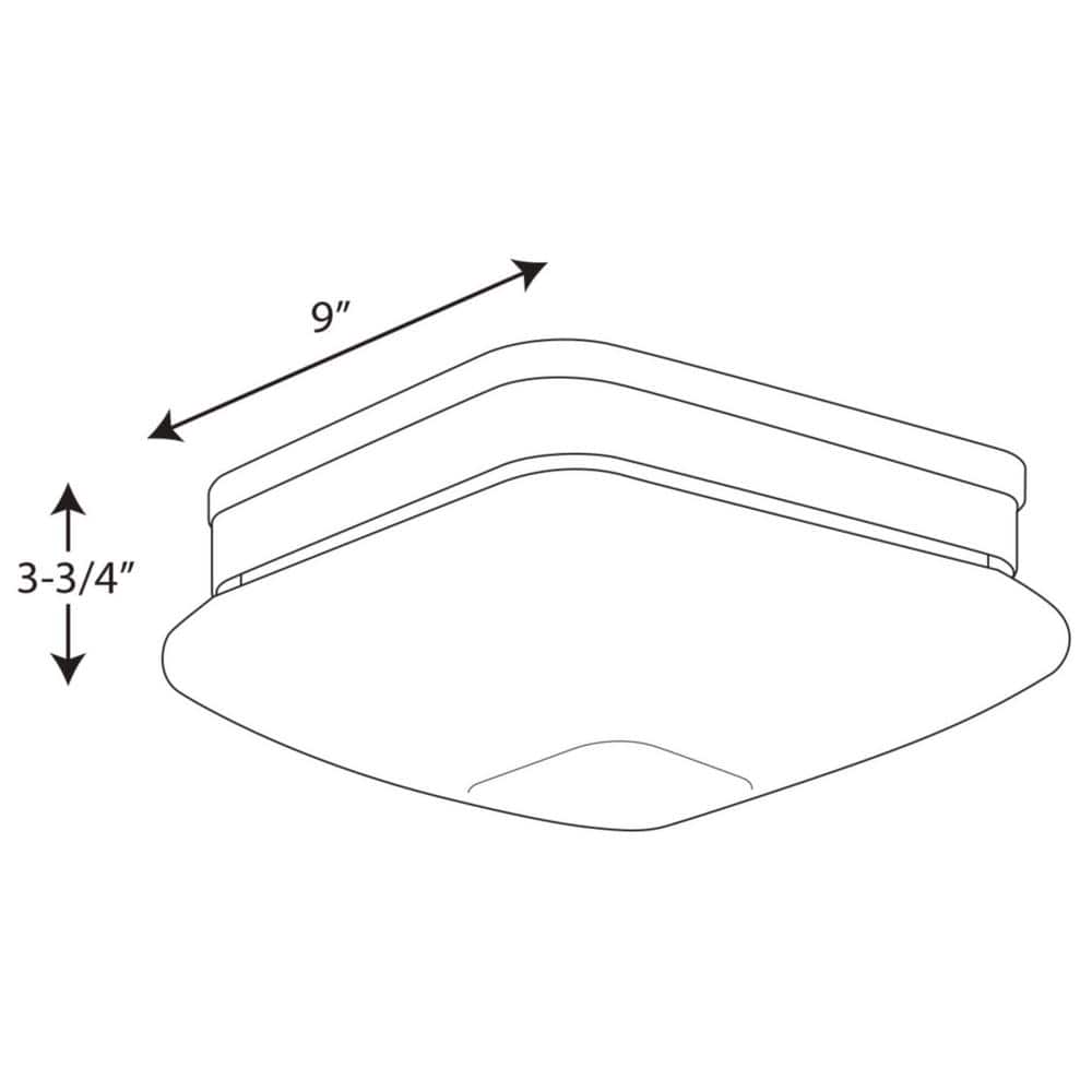 Polished Chrome Square Glass Flush Mount Light