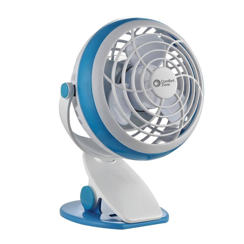 UPC 070792001950 product image for Comfort Zone 4 in. Personal Fan with USB Connection, Blue | upcitemdb.com