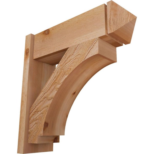 Ekena Millwork 8 in. x 26 in. x 26 in. Imperial Arts and Crafts Rough Sawn Western Red Cedar Outlooker