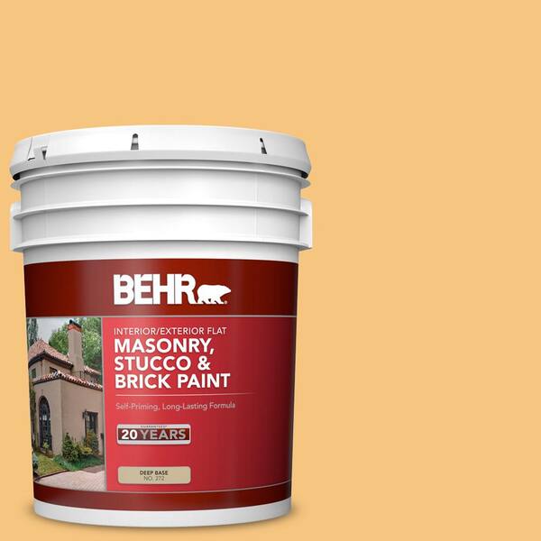 BEHR 5 gal. PPU607 Jackfruit Flat Interior/Exterior Masonry, Stucco
