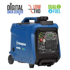 4,000-Watt Gas and Propane Powered Portable Inverter Generator with Remote Electric Start, LED Data Center