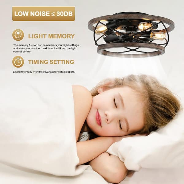 Oaks Aura Gina 18 in. Indoor Weathered Wood Tan Farmhouse Flush