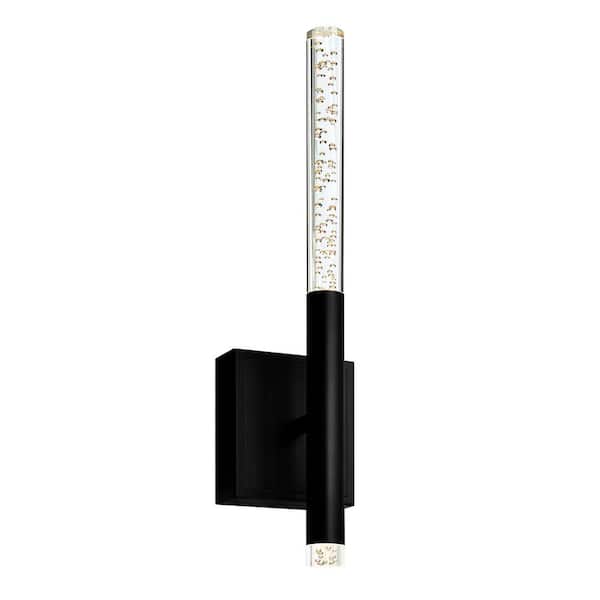 CWI Lighting Dragonswatch 1 Light Integrated LED Black Wall Light