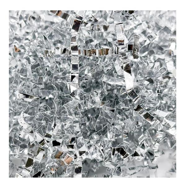 1 lb. Crinkle Cut Paper Shred Filler 10 L x 0.1 W Recycled Material for Gift Box Bag Basket Holidays Silver