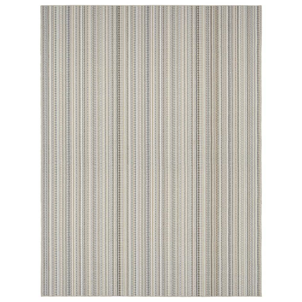 Garland Rug Carnival Stripe Random Earth Tone 7 ft. 6 in. x 9 ft. 3 in ...
