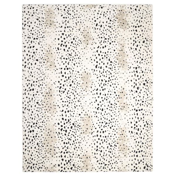 Solo Rugs Louis Ivory 8 ft. x 10 ft. Animal Contemporary Modern Handmade Area Rug